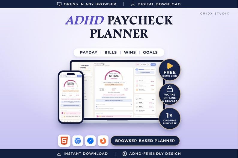 ADHD Paycheck Budget Planner