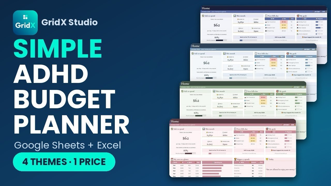 Simple ADHD Budget walkthrough