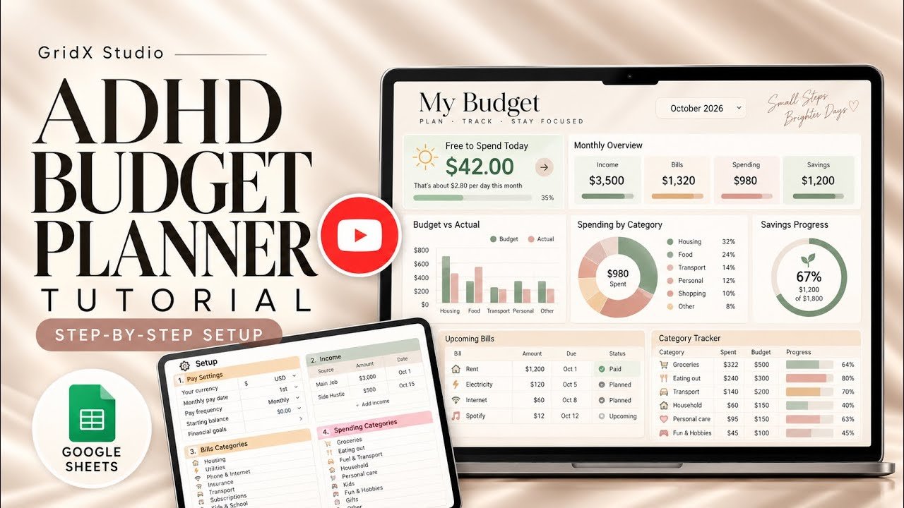 ADHD Budget Planner walkthrough